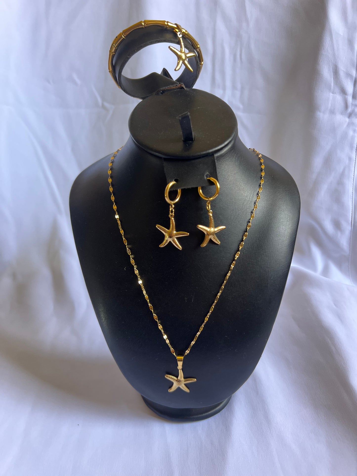 PARURE ETOILE DE MER 3 PIECE ACIER INOXYDABLE